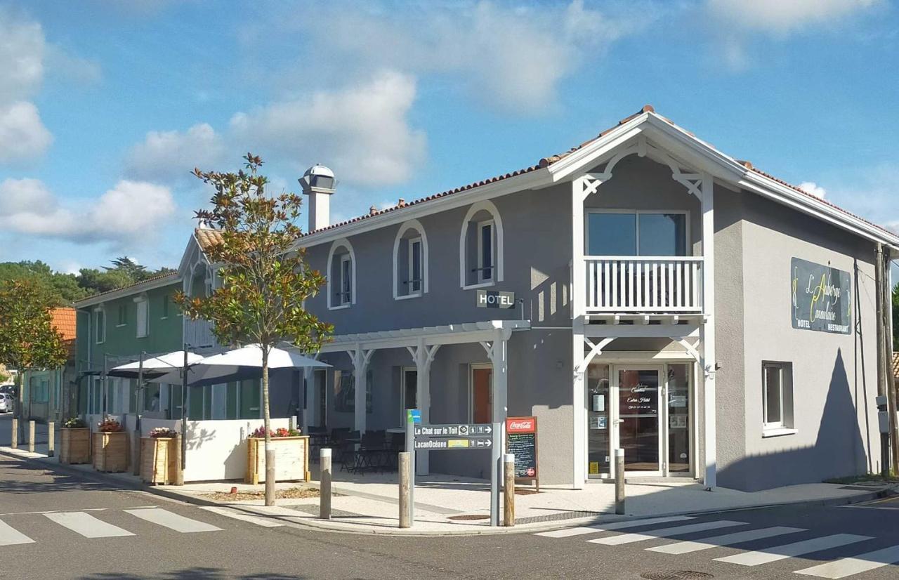 Hotel L'Auberge Canaulaise Lacanau Bagian luar foto